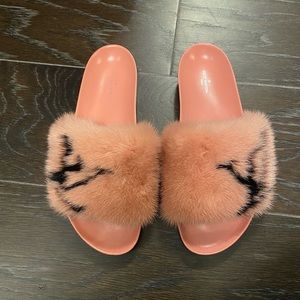 Louis Vuitton Mink Flat Sandals